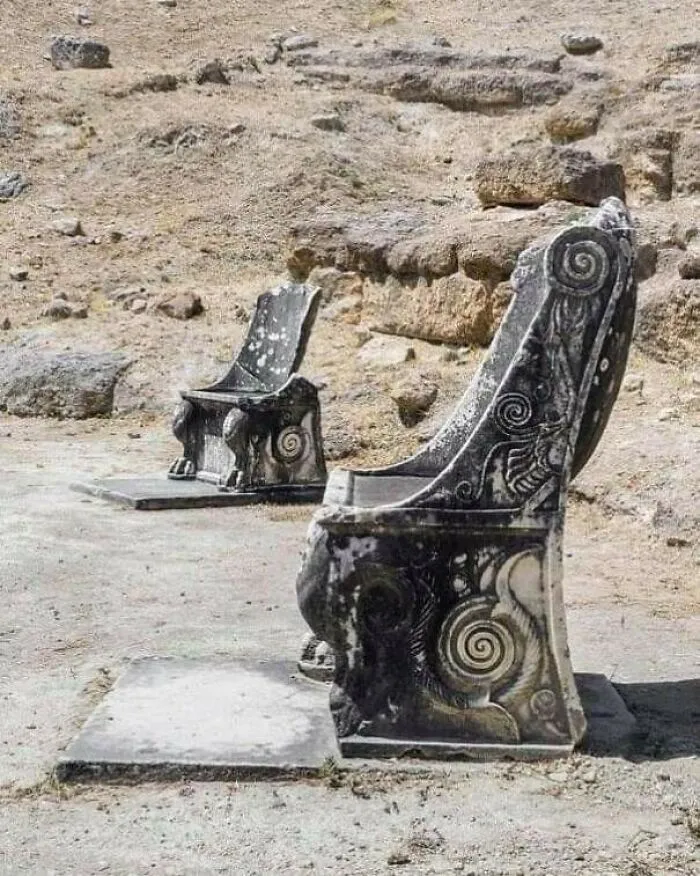 Two Majestic Marble Thrones Dating Back To The 2nd Century Bc Are Among The Treasures Of The Little-Known Of The Amphiareion Of Oropos, North Of Athens