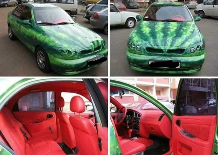 Looks Like The Seeds Grew In Its Stomach…poor Car