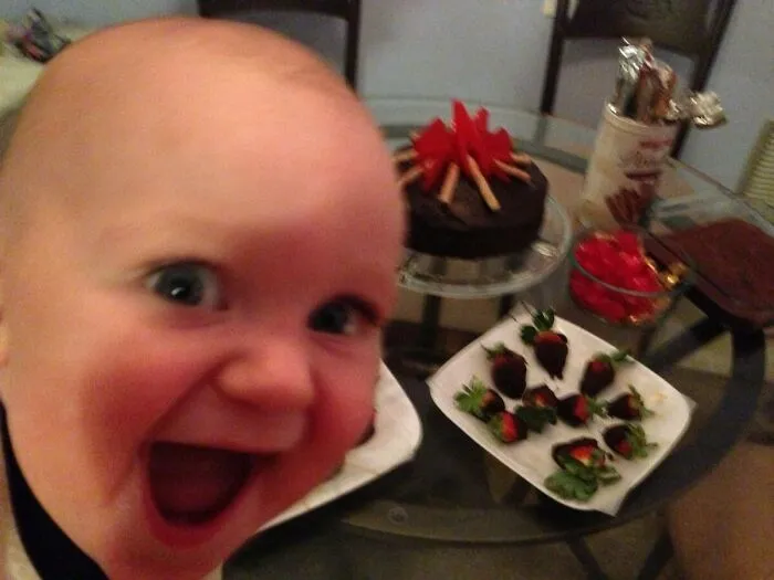 My Son's First Photobomb. He's 10 Months Old