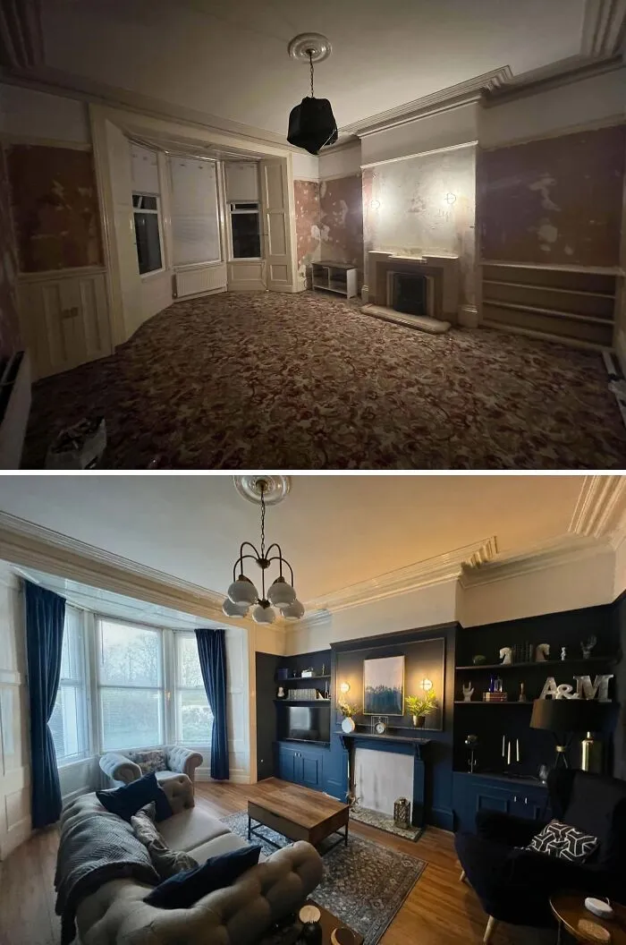 After/Before Living Room
