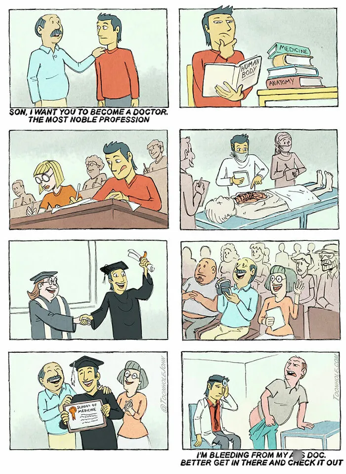 Dark Humor Fans Might Appreciate These 43 Twisted Comics By Toonhole John (New Pics)
