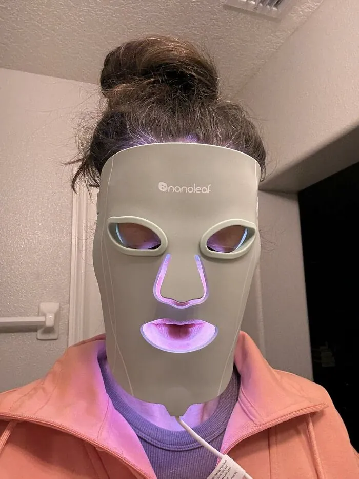 Your Skincare Routine Is About To Enter Its Daft Punk Era With The <a Style="Display:inline;" Href="Https://Www.amazon.com/Nanoleaf-Fda-Cleared-Targeted-Treatment-Near-Infrared/Dp/B0dqsk8y52?ie=utf8&linkcode=ll1&tag=bpbeaver-20&linkid=91ef6e8b24a144975e59b84c8474ff79&language=en_us&ref_=as_li_ss_tl" Target="_blank">   <span Style="Font: Inherit; Color: #d74b1f;"> Nanoleaf LED Face Mask </Span>