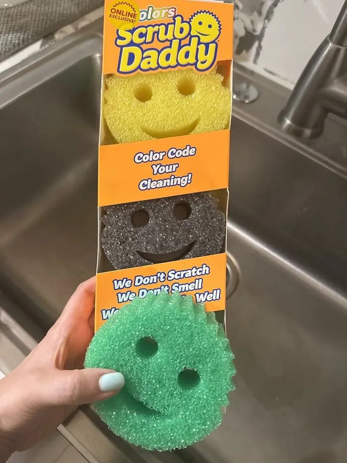 The Only Thing In Your Kitchen That's Actually Happy To See A Sink Full Of Dirty Dishes Is One Of These <a Style="Display:inline;" Href="Https://Www.amazon.com/Scrub-Daddy-Color-Sponge-Scratch-Free/Dp/B0cj1nhwgx?ie=utf8&th=1&linkcode=ll1&tag=bphamster-20&linkid=80f919c90db7710129a4a04957a3cde5&language=en_us&ref_=as_li_ss_tl" Target="_blank">  <span Style="Font: Inherit; Color: #d74b1f;"> Scrub Daddy Color Sponges </Span>