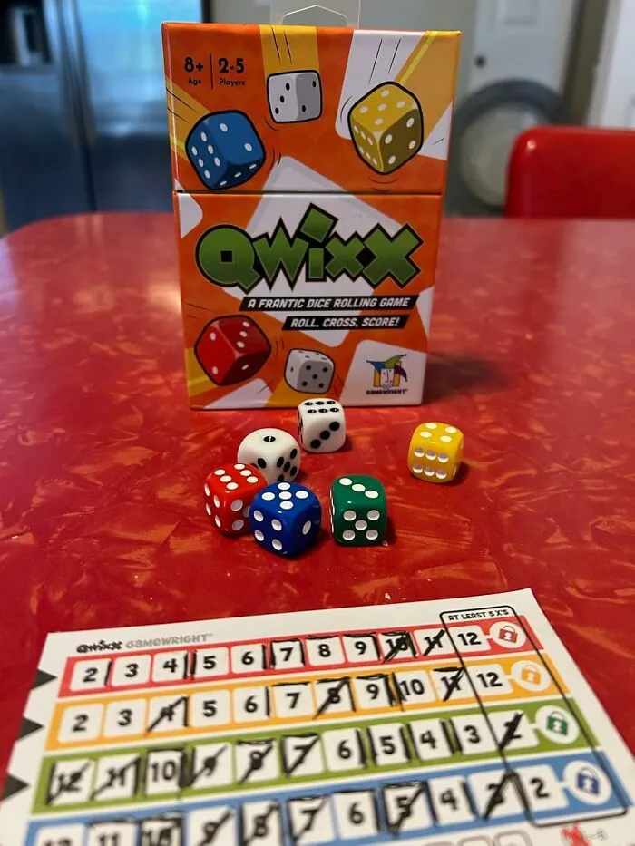 The Perfect Game For When You Want To Play Something Fast-Paced And Fun, But Your Post-Turkey Brain Can Only Handle Rolling Dice And Crossing Things Off, Is <a Style="Display:inline;" Href="Https://Www.amazon.com/Qwixx-Fast-Family-Dice-Game/Dp/B00j57138c?ie=utf8&th=1&linkcode=ll1&tag=bpcrow-20&linkid=c76518f3b88a3c66f2d65a56f4943550&language=en_us&ref_=as_li_ss_tl" Target="_blank">  <span Style="Font: Inherit; Color: #d74b1f;"> Qwixx </Span>