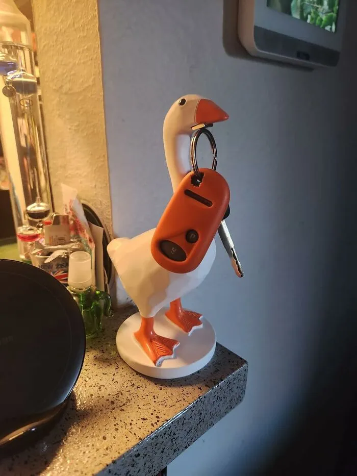 Your Very Important Keys Will Now Be Held Hostage By A Tiny, Unentitled Goose Thanks To This <a Style="Display:inline;" Href="Https://Www.amazon.com/Grapmktg-Magnetic-Aesthetic-Sculpture-Housewarming/Dp/B0bgn1ngxl?ie=utf8&th=1&linkcode=ll1&tag=bpstarfish-20&linkid=6fdf786404a1386df1b1e567bab5dfb6&language=en_us&ref_=as_li_ss_tl" Target="_blank">  <span Style="Font: Inherit; Color: #d74b1f;"> Magnetic Goose Key Holder</Span>