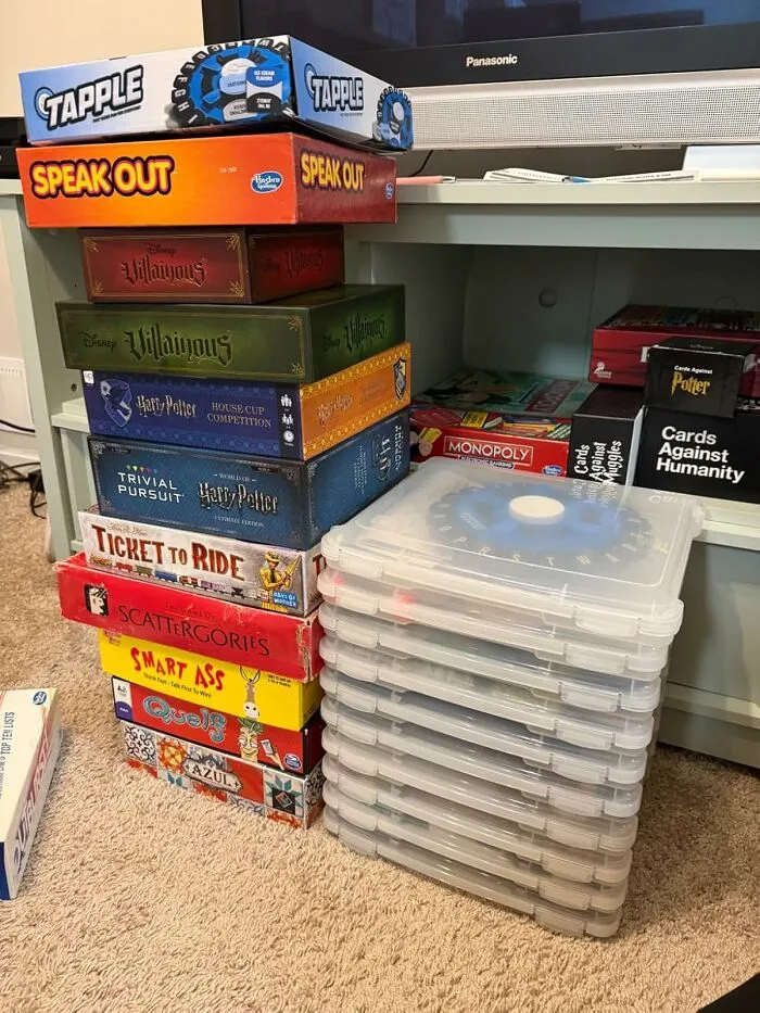 These <a Style="Display:inline;" Href="Https://Www.amazon.com/Organizer-Snap-Tight-Portable-Magazines-Supplies/Dp/B01gtx8kq2?ie=utf8&th=1&linkcode=ll1&tag=bpfig-20&linkid=e0e18f29696f2b92948b3f41846767f3&language=en_us&ref_=as_li_ss_tl" Target="_blank">   <span Style="Font: Inherit; Color: #d74b1f;"> Slim Board Game Storage Containers </Span> Will Save Your Game Closet From Looking Like It Just Lost A Chaotic Round Of Jenga