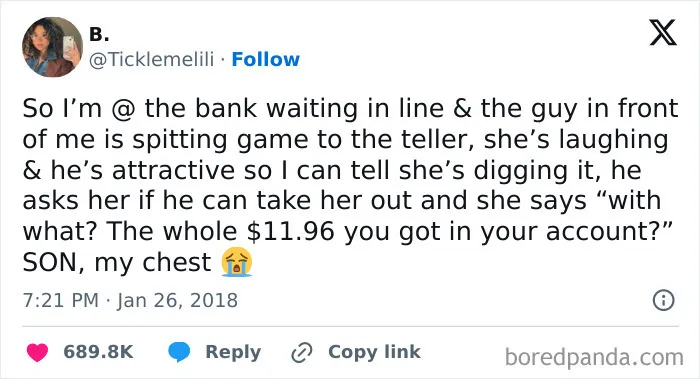 To Take The Bank Teller On A Date