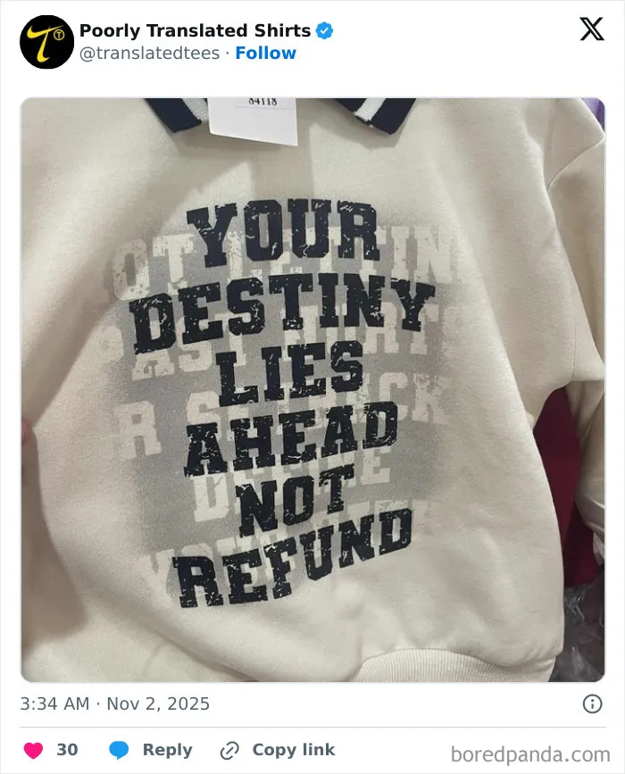 40 Times T-Shirt Designs Had Such Hilarious English Phrases, The Designer Definitely Got “Lost In Translation" (New Pics)