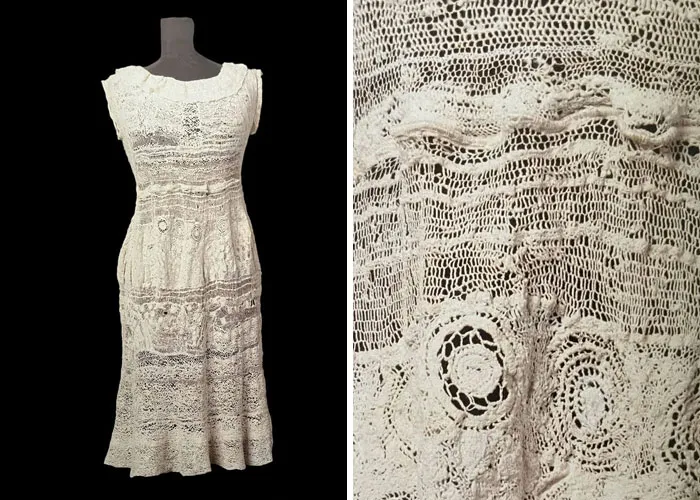 This Crocheted Wedding Dress Was Made From Hospital Bedsheets