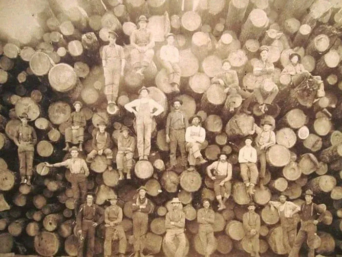 Portrait Of A Group Of Lumberjacks