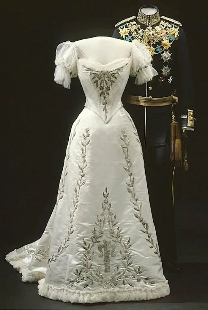 Evening Dress Of Queen Victoria Of Sweden, 1906. From The Royal Armory And Hallwyl Museum