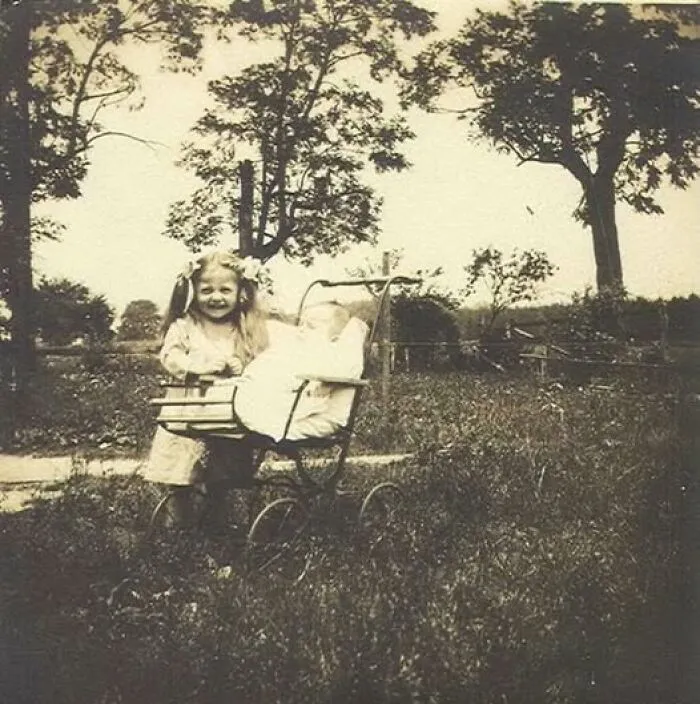 Allene Is Delighted With The Recent Arrival Of Her Brother In 1910