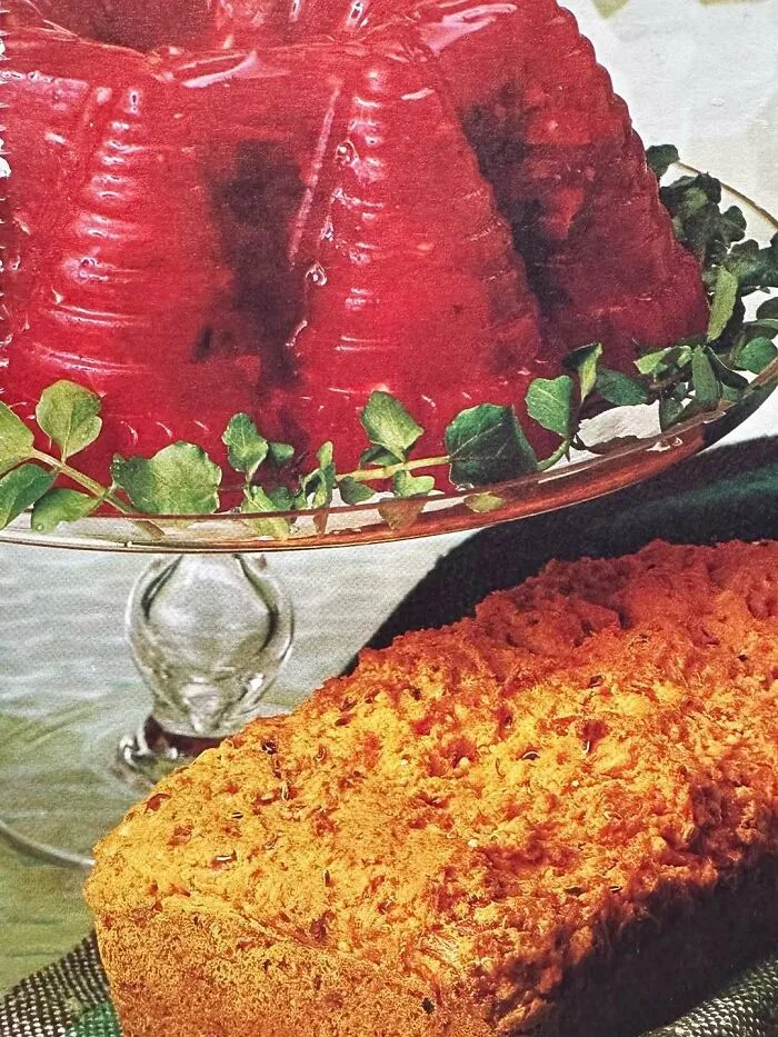 Spicy Shrimp Luncheon Mold And Quick-Bread Cheese Loaf From “Hunt’s Complete Tomato Sauce Cookbook”, 1976