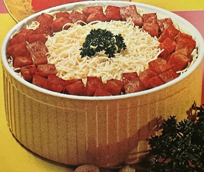 Main Dish Noodle Pudding From “Southern Living - The Meats Cookbook”, 1975