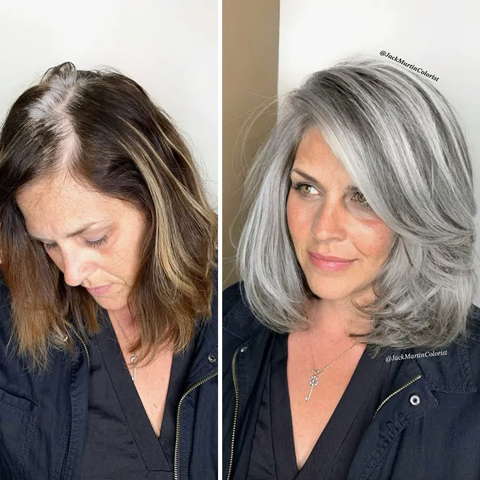 These Stunning Gray Hair Transformations By Celebrity Colorist Jack Martin Might Make You Rethink Dyeing (48 Pics)