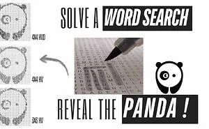 Reveal The Panda: A Bored Panda Hidden Inside A Word Search Puzzle
