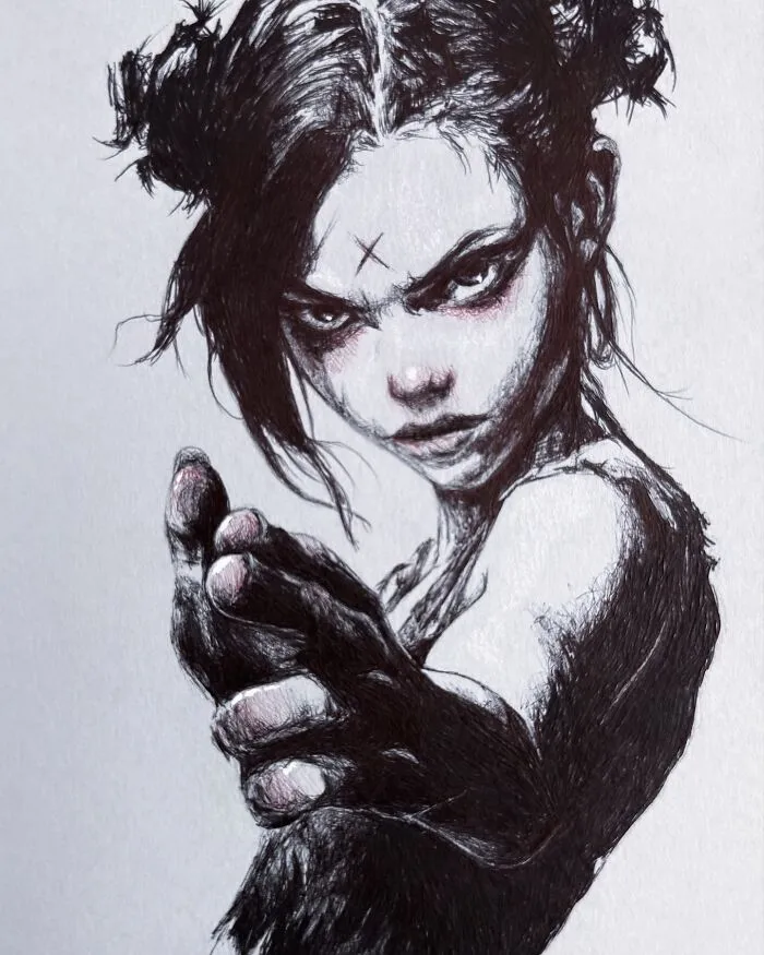 This Las Vegas Artist Blends Horror And Beauty In These Emotional, Unsettling Drawings (35 Pics)