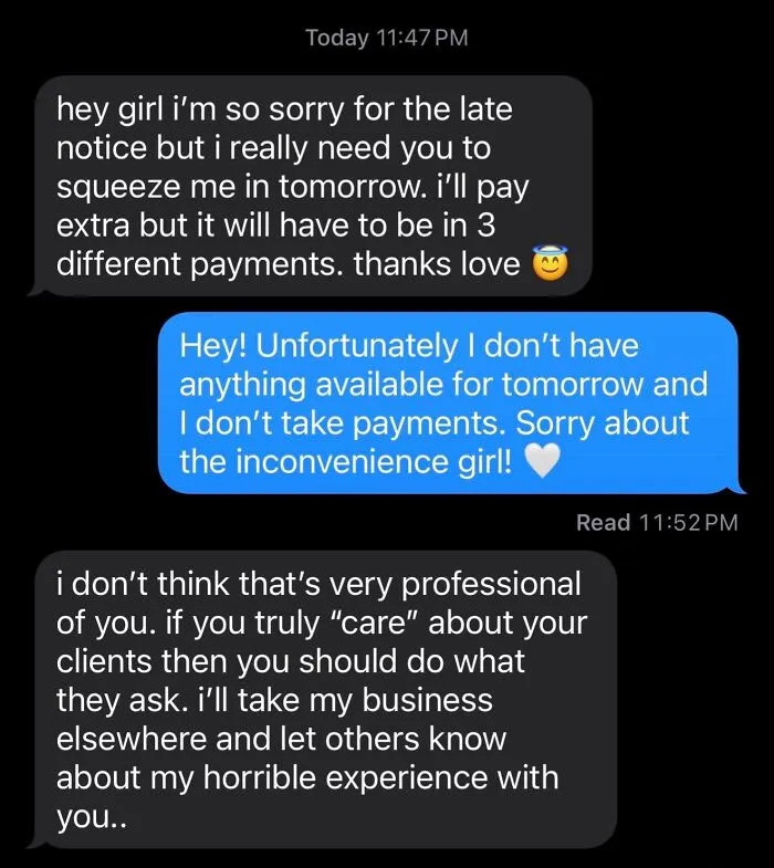 35 Clients Who Sent Texts So Rude People Had To Share Them Online