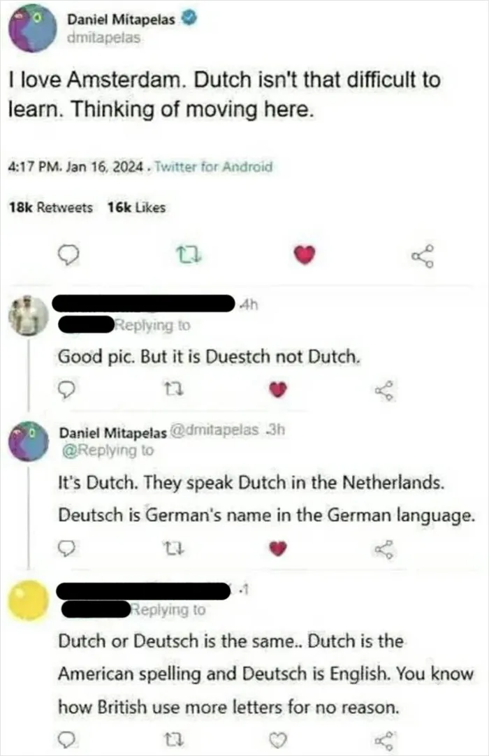 Dutch Is The American Spelling, Deutsch Is The English