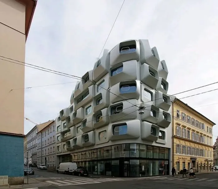 Looks Like A Terrible Disease To Me. Another Example Of Modern Architecture In Graz, Austria. Built In The Middle Of The Historical Old Town (2020)