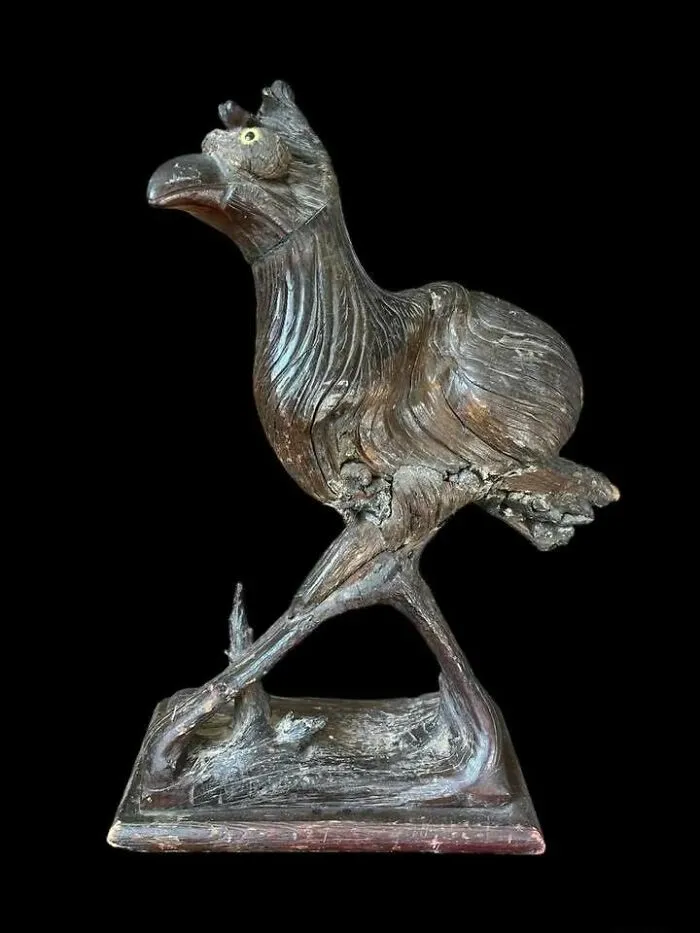 This Folk Art Sculpture Of A Bird Was Made By Moses Ogden, Sometime In The 1890’s. It Consists Of A Natural Root Form Minimally Altered By The Artist