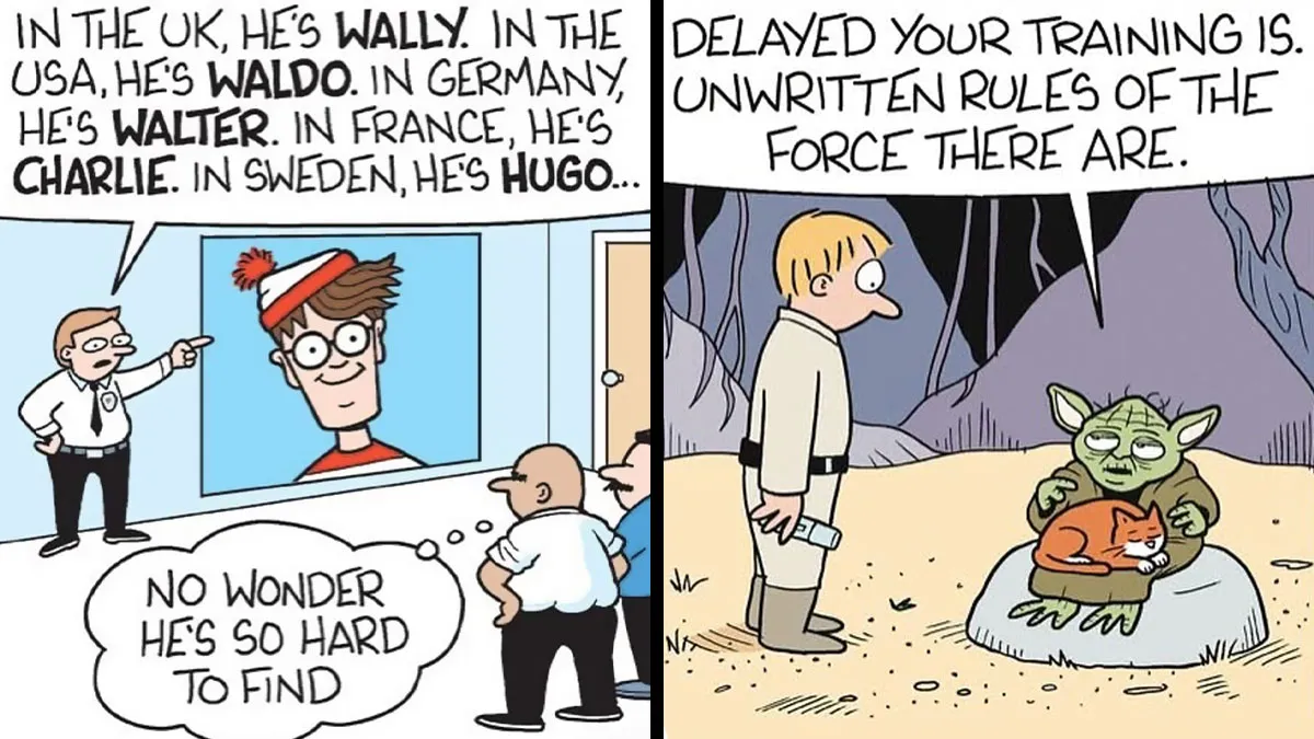 Artist Made 39 Comics Featuring Iconic Characters From Star Wars, Peanuts, Looney Tunes, and More