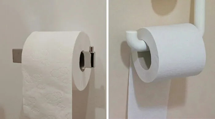 Which Is The Right Way To Put Toilet Paper On The Holder?
