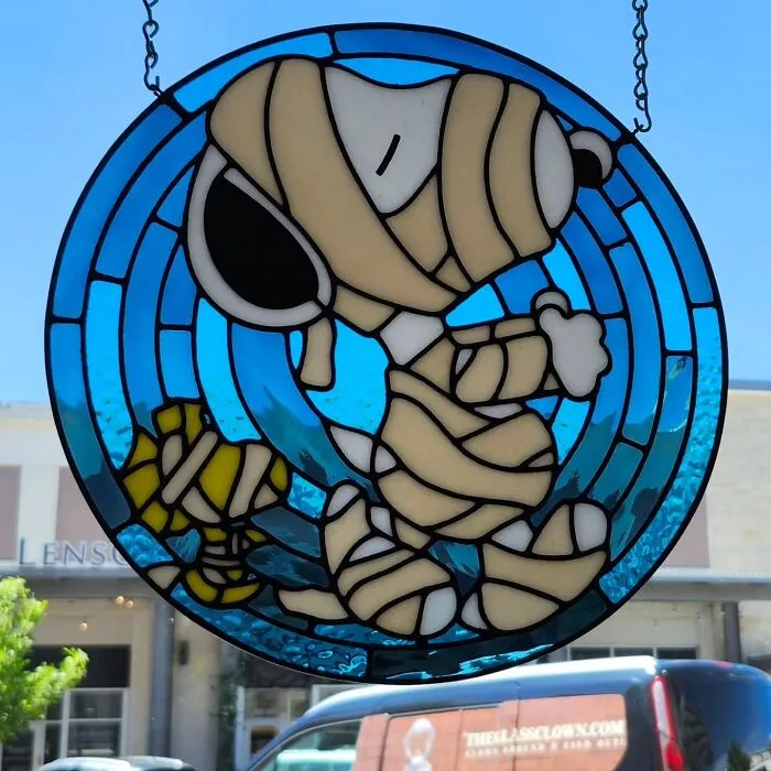 This Artist Makes Stained Glass Art Of Our Favorite Pop Art Icons And Cartoon Characters (41 Pics)