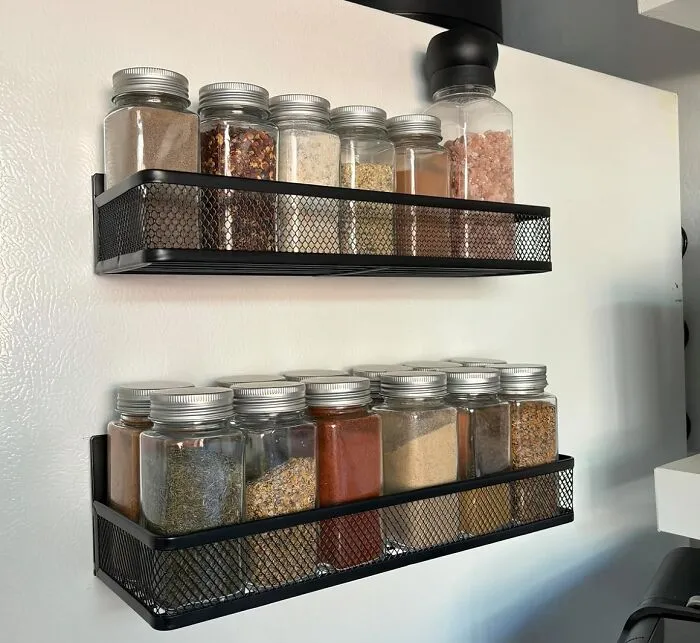 Your Collection Of Expired Basil Doesn't Need To Hog Precious Counter Space When The <a Style="Display:inline;" Href="Https://Www.amazon.com/Aufworld-Refrigerator-Organizer-Seasoning-Organization/Dp/B0c5dhxtnn?ie=utf8&th=1&linkcode=ll1&tag=bpwoodpecker-20&linkid=79edb6306afd3a64781d7b9968a06410&language=en_us&ref_=as_li_ss_tl" Target="_blank">   <span Style="Font: Inherit; Color: #d74b1f;"> Magnetic Spice Rack For Refrigerator </Span> Turns The Side Of Your Appliance Into A Floating Pantry