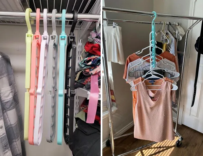 The Laws Of Physics Are Merely Suggestions When You Employ The <a Style="Display:inline;" Href="Https://Www.amazon.com/Organizers-Storage-Multifunctional-Organizer-Wardrobe/Dp/B08rjc5b74?ie=utf8&th=1&linkcode=ll1&tag=bpwoodpecker-20&linkid=c74e4734d27edcd26c4e7ce8a1aa24fc&language=en_us&ref_=as_li_ss_tl" Target="_blank">   <span Style="Font: Inherit; Color: #d74b1f;"> Space Saving Hangers </Span> To Vertically Stack Your Shirts Until Your Closet Acts Like A Clown Car For Clothes