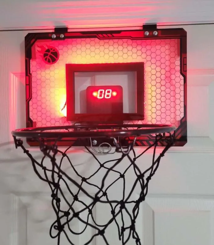 Their Bedroom Can Now Be The Official Headquarters For A Much, Much Smaller Version Of March Madness With A <a Style="Display:inline;" Href="Https://Www.amazon.com/Basketball-Birthday-Outdoor-Electronic-Scoreboard/Dp/B0dgtj198b?ie=utf8&th=1&linkcode=ll1&tag=bpaxolotl-20&linkid=0ab3594c5bfd7f9b10a9ac999037debb&language=en_us&ref_=as_li_ss_tl" Target="_blank"> <span Style="Font: Inherit; Color: #d74b1f;"> Mini Indoor Basketball Hoop </Span>