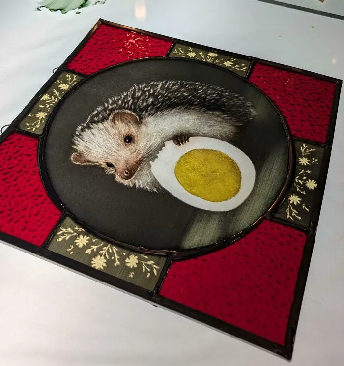 Stained Glass Memorial For A Friend's Hedgehog