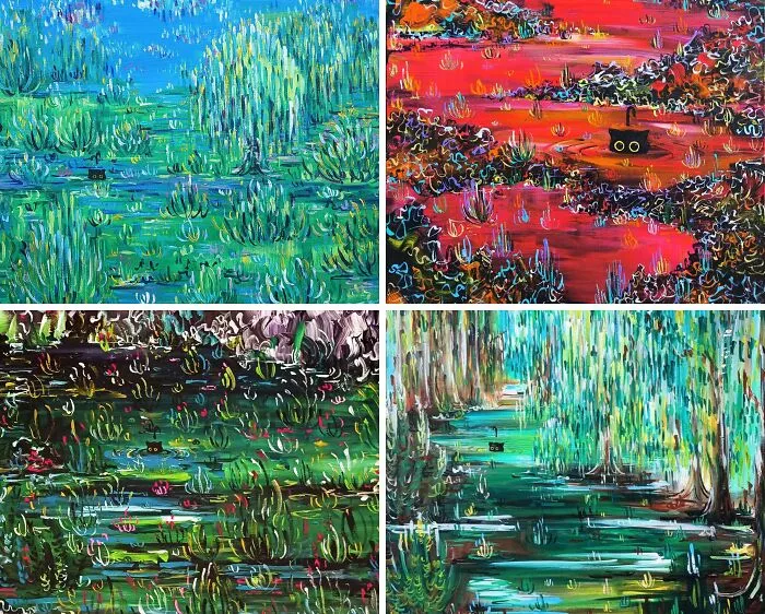 My Latest Acrylic Cat Painting Series