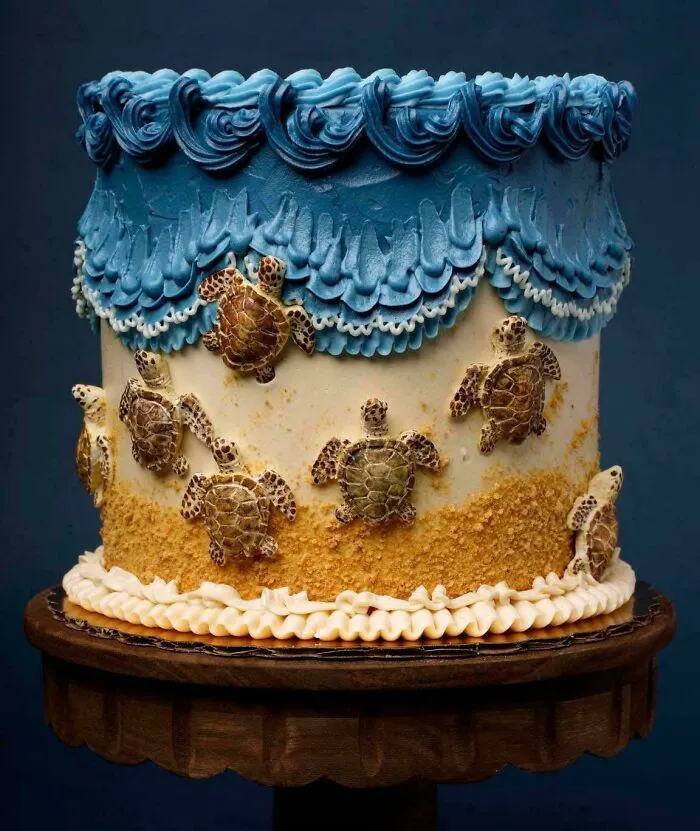 Turtle Hatchlings Cake
