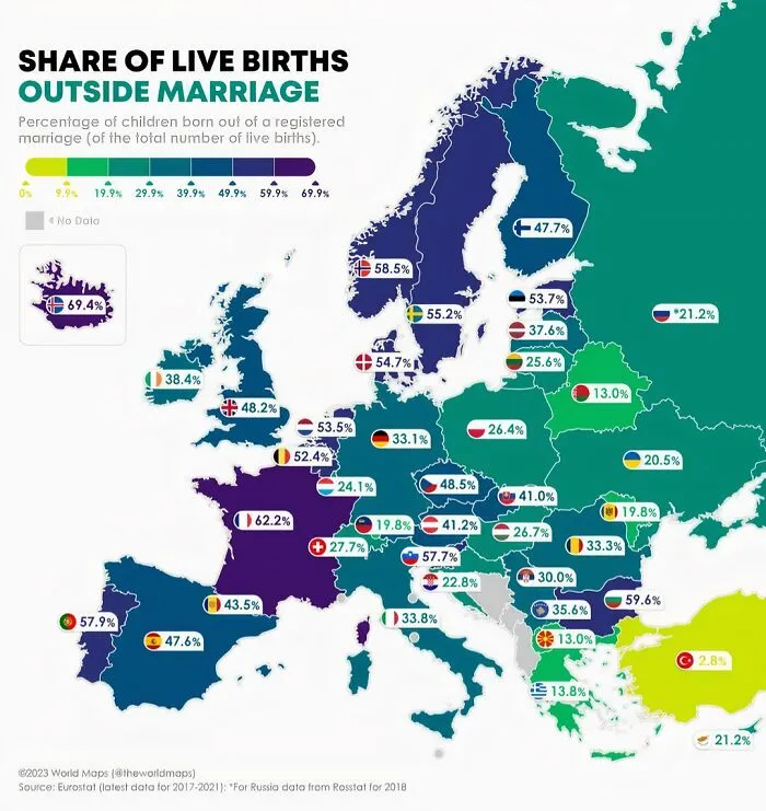 Europe Live Births Outside Marriage