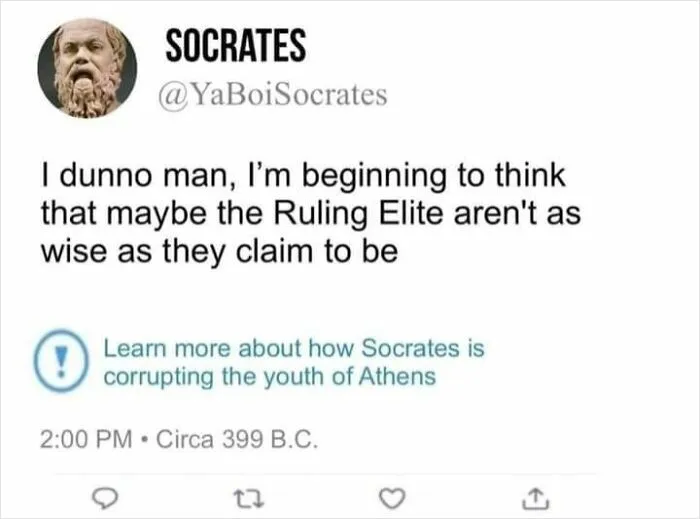 Socrates Banned From Twitter