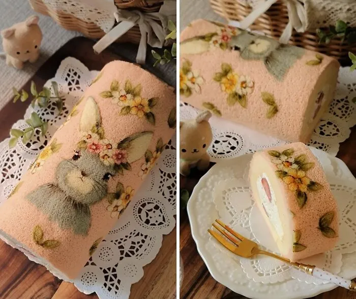 Easter Bunny Roll Cake