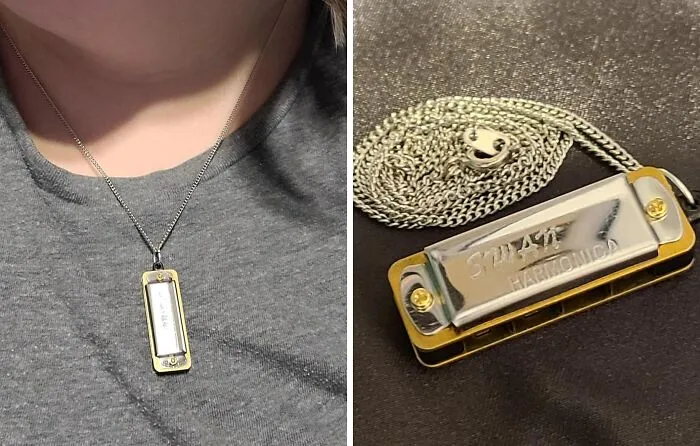 A <a Style="Display:inline;" Href="Https://Www.amazon.com/Dresden-Swan-Harmonica-Necklace-Silver/Dp/B00h07f1iw?ie=utf8&th=1&linkcode=ll1&tag=bpbison-20&linkid=cae29bf4f675e31265002c16f1aad433&language=en_us&ref_=as_li_ss_tl" Target="_blank">   <span Style="Font: Inherit; Color: #d74b1f;"> Mini Harmonica Necklace </Span> Doubles As Both A Chic, Musical Accessory And A Convenient, Pocket-Sized Tool For Annoying Your Friends And Family On Demand