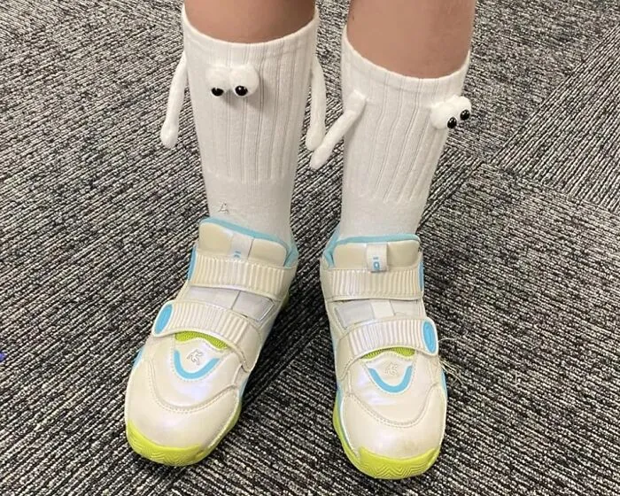A Pair Of <a Style="Display:inline;" Href="Https://Www.amazon.com/Smilelife-Magnetic-Holding-Friendship-Boyfriend/Dp/B0c8tmb5wz?ie=utf8&th=1&psc=1&linkcode=ll1&tag=bpbison-20&linkid=cc4ebb70717f3cdc73d6a5d05aa26b50&language=en_us&ref_=as_li_ss_tl" Target="_blank">   <span Style="Font: Inherit; Color: #d74b1f;"> Magnetic Handholding Socks </Span> Will Ensure That Your Feet Can Experience The Tender, Slightly Awkward Intimacy Of A First Date, Even When They're Trapped Inside A Pair Of Shoes