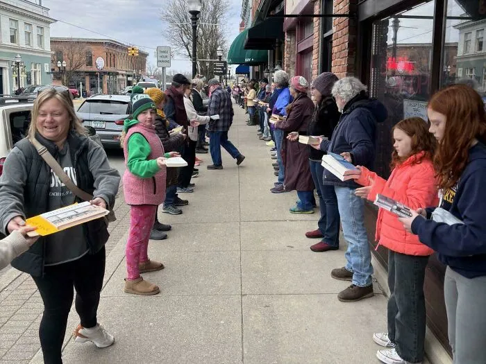 While Inspiring, Is This The Most Efficient Way To Move A Bookstore Around The Corner To A New Location?