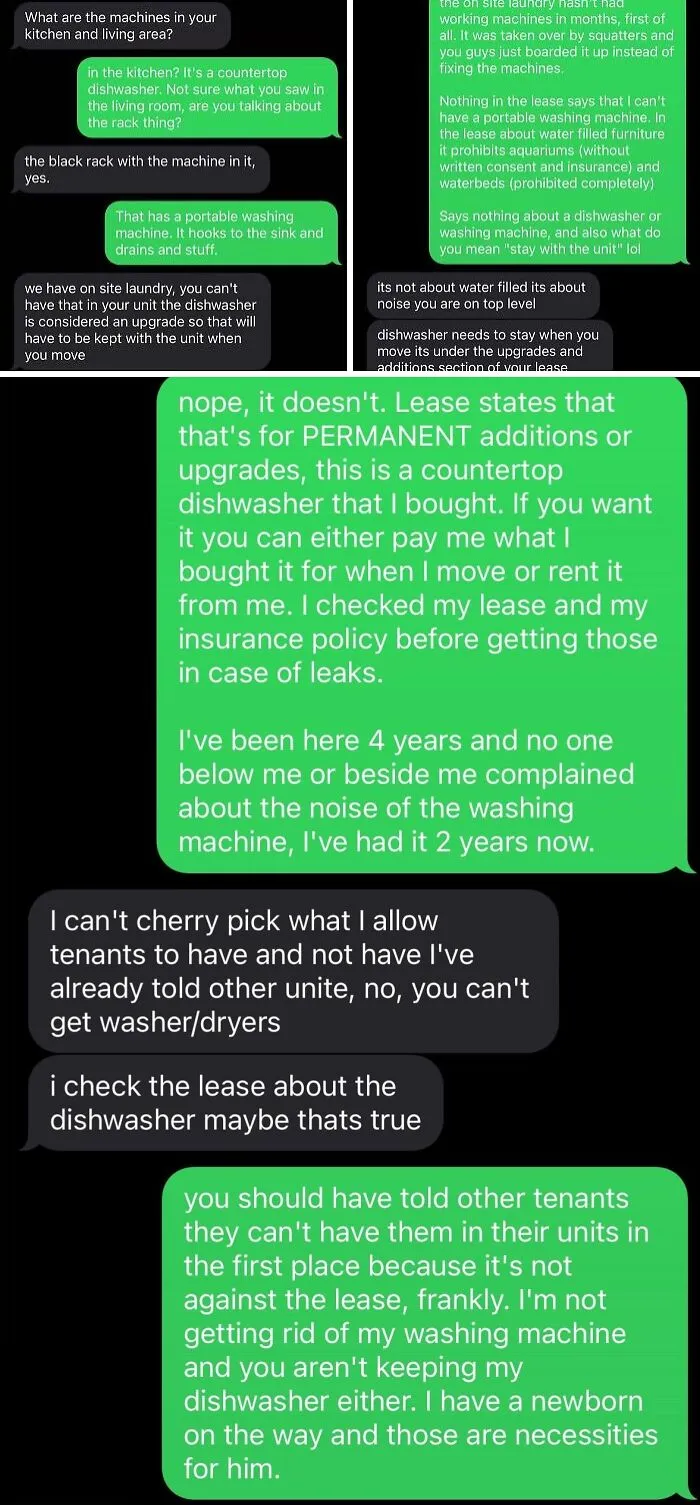 Goofy Landlord Making Up Rules And Wanting To Steal My Dishwasher