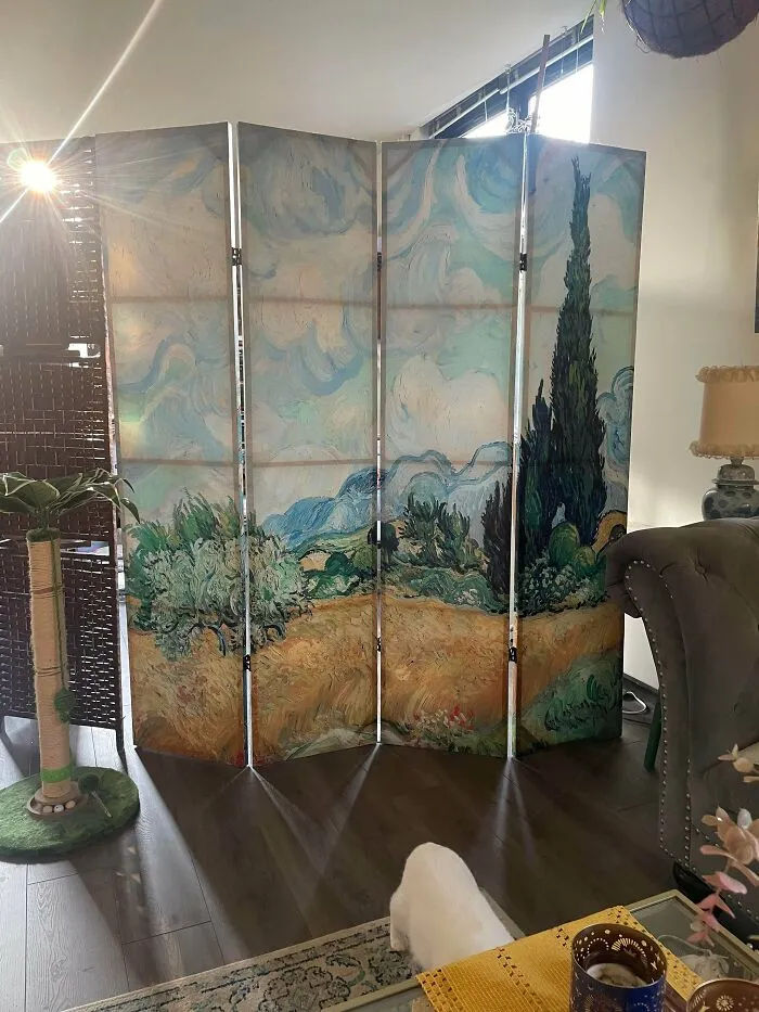 Needed A Way To Hide My Art Corner - Found This Double Sided Van Gogh Divider
