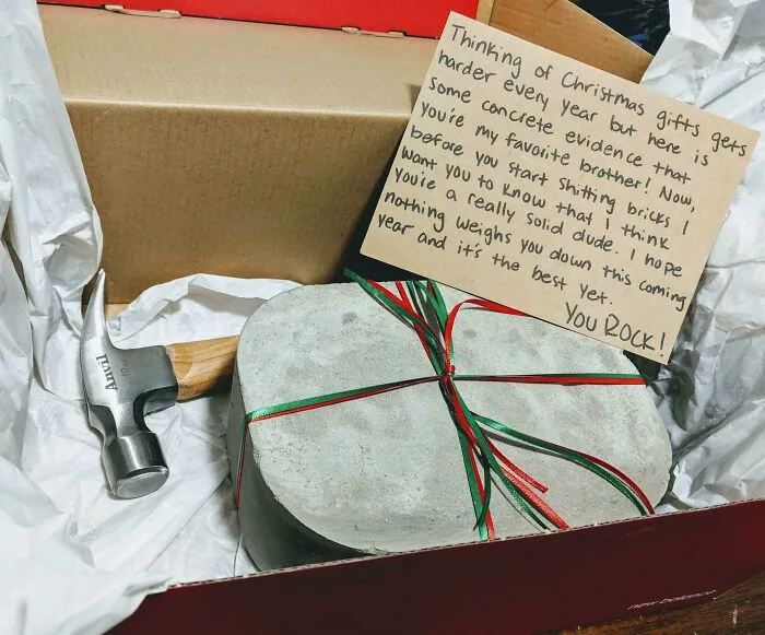 I Wrapped My Brother's Present In Cement