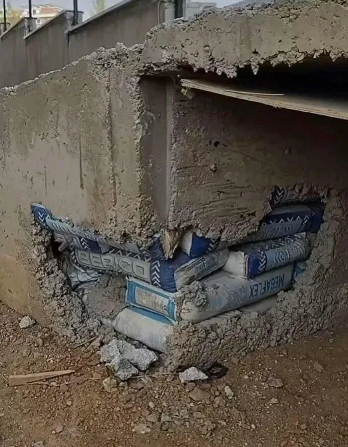 Boss: You Used The Cement Bags To Build The Wall, Right? Me: That's Correct! Boss: So What Happened To All The Empty Bags? Me: What Empty Bags?
