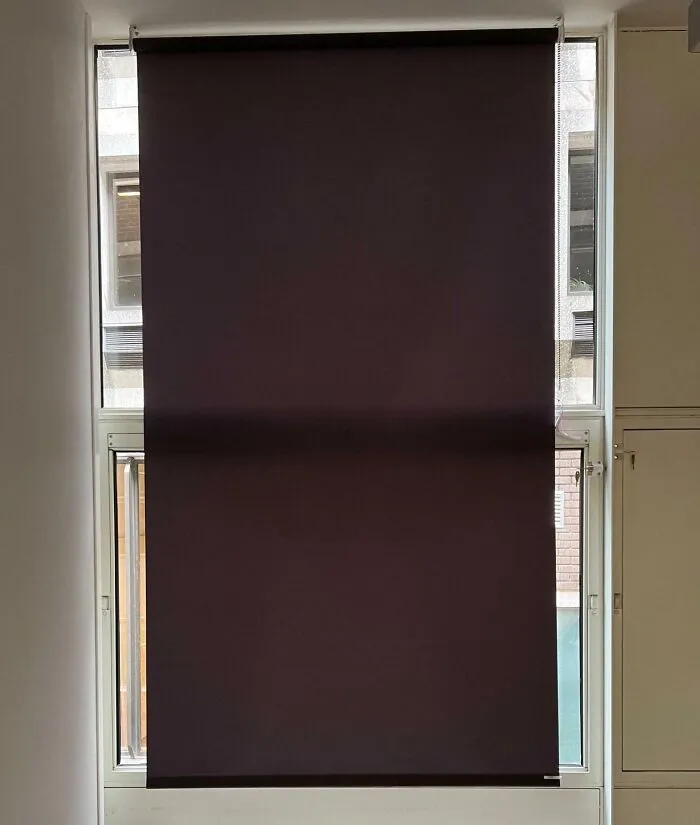 Needed Some Blinds For Our Dark Room At Work The Guy Came To Measure The Window And Assured Us It Would Be 'Completely Dark' This Is What They Installed