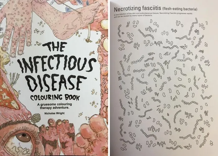 A Copy Of <a Style="Display:inline;" Href="Https://Www.amazon.com/Infectious-Disease-Colouring-Book-Adventure/Dp/0995506507?ie=utf8&linkcode=ll1&tag=bpcobra-20&linkid=ecc961d0ee9e09babe09e210d90229c5&language=en_us&ref_=as_li_ss_tl" Target="_blank">   <span Style="Font: Inherit; Color: #d74b1f;"> The Infectious Disease Colouring Book </Span> Is The Perfect Way To Relax, Unwind, And Contemplate The Horrifying Beauty Of The Bubonic Plague