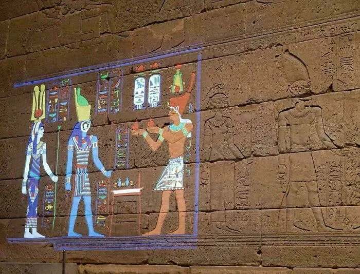 This Is How Hieroglyphs And Figures In Ancient Egyptian Temples Looked Before Their Colors Faded