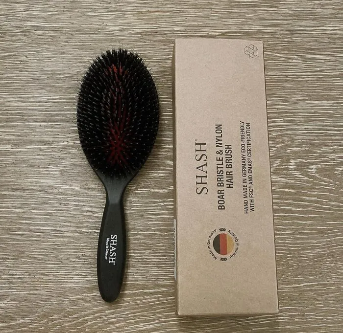 The Sad, Plastic Brush She's Been Using Since The Dawn Of Time Can Now Be Honorably Discharged And Replaced By The Infinitely More Luxurious <a Style="Display:inline;" Href="Https://Www.amazon.com/Made-Germany-Since-1920-Stimulates/Dp/B07yxc5c26?ie=utf8&th=1&linkcode=ll1&tag=bpalpaca-20&linkid=db96286b525f0bc3e0fe33802b083554&language=en_us&ref_=as_li_ss_tl" Target="_blank">   <span Style="Font: Inherit; Color: #d74b1f;"> Shash Hairbrush </Span>