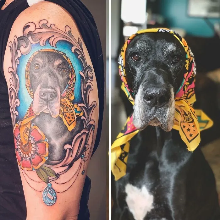 Tattoo Of My Great Dane By Shae Sullivan At Haunted Heart In Tulsa