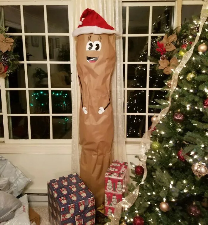 How My Mom Wrapped My Sister's Rug For Christmas